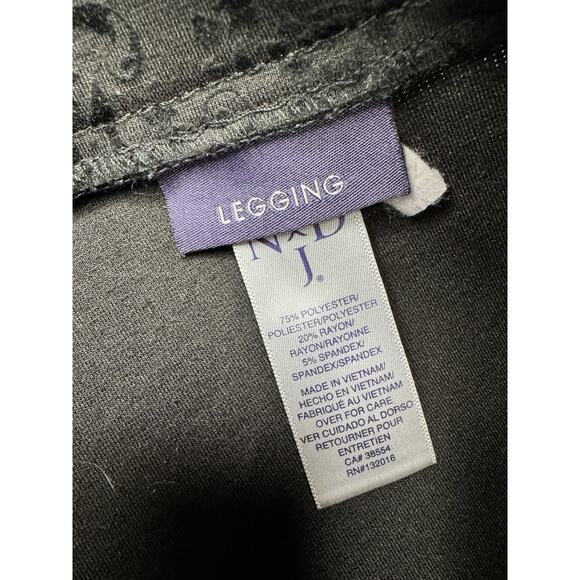 NYDJ Womens Velvet Burnout Legging Pull On Pants Fairy Grunge 6 Black Whimsigoth - Picture 10 of 13